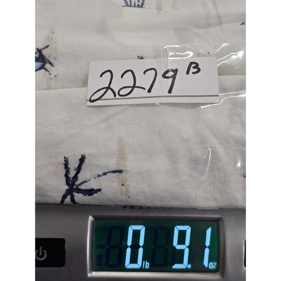 Big & Tall Sonoma White Beach‎ Print Cotton Blend Button-Down Shirt 2XB - Picture 12 of 12